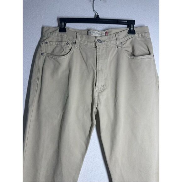 Levi’s 505 Regular Fit Men’s Tan Jeans Size 36W/ 28L - Picture 2 of 15